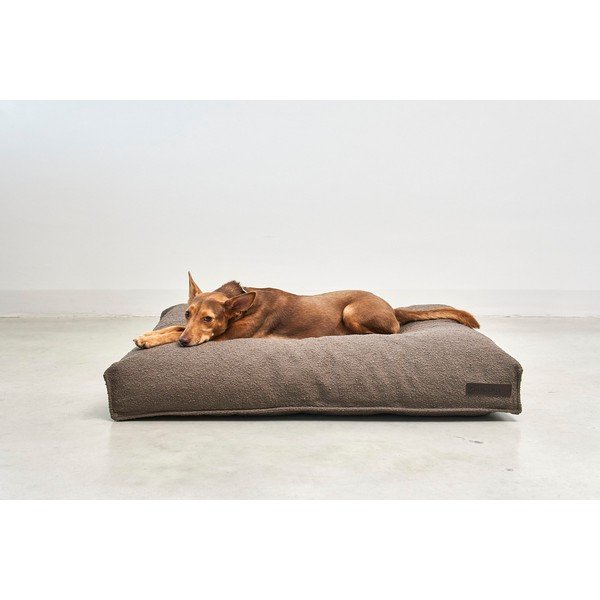 Hnedý matrac pre psa z materiálu buklé 120x90 cm Mondo Chocolate L – MiaCara-image-1