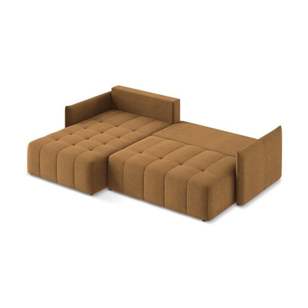 Terakotová rozkladacia/s úložným priestorom rohová pohovka (ľavý roh/s leňoškou) Moku – Makamii-image-4