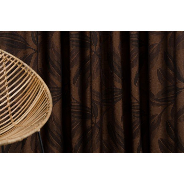 Tmavohnedý záves 210x245 cm Nydia – Mendola Fabrics-image-1