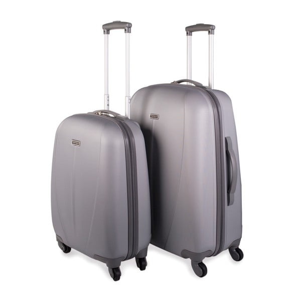 Sada 2 svetlosivých cestovných kufrov na kolieskach Arsamar Wright