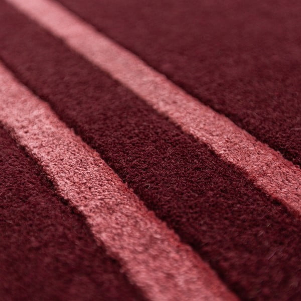 Vínový ručne tkaný vlnený koberec 160x230 cm Gatsby – Flair Rugs-image-4