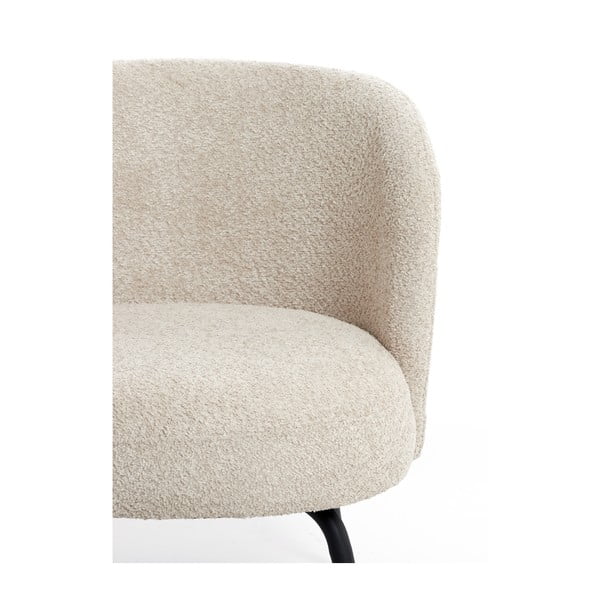 Krémové kreslo z textílie buklé Dieyda – Light & Living-image-1