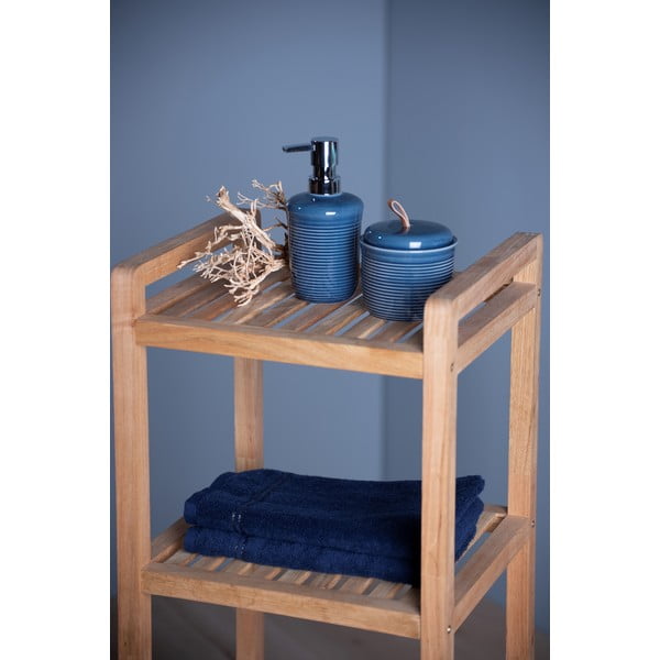 Modrý keramický dávkovač na mydlo Wenko Súprava-image-3