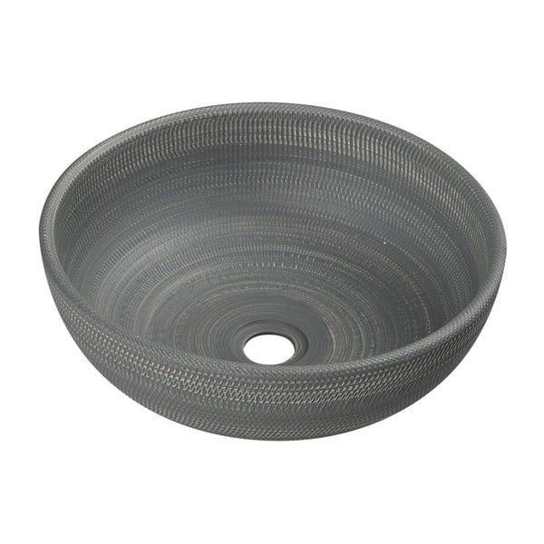 Sivé keramické okrúhle umývadlo ø 41 cm Priori – Sapho