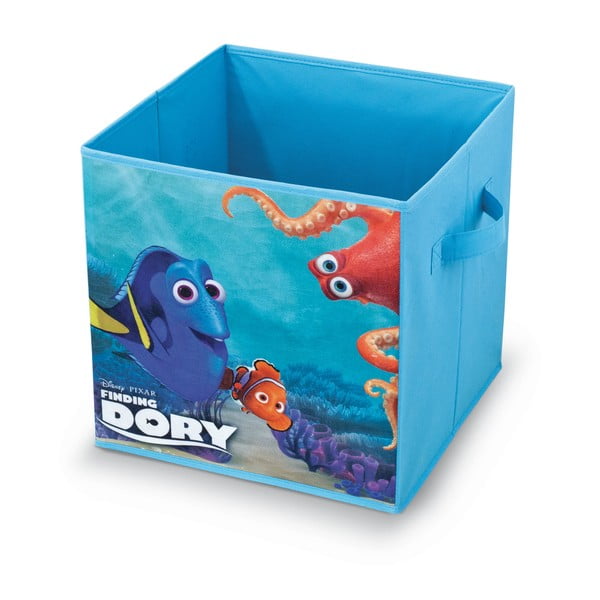 Modrý úložný box na hračky Domopak Finding Dory, dĺžka 32 cm