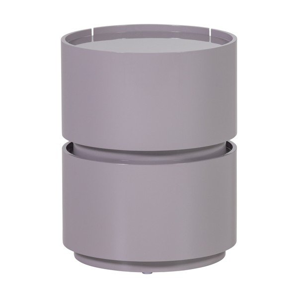 Svetlosivý lesklý nočný stolík Lunex – WOOOD