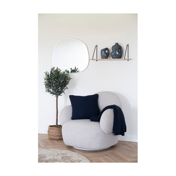 Tmavomodrá deka z recyklovanej bavlny 130x170 cm Santos – House Nordic-image-1