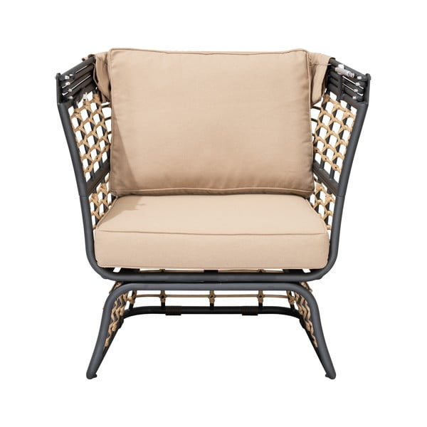 Béžové kovové záhradné kreslo Paros – Garden Pleasure