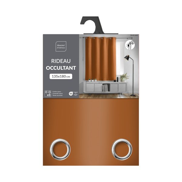 Zatemňovací záves v terakotovej farbe 135x180 cm Occult – douceur d'intérieur-image-2
