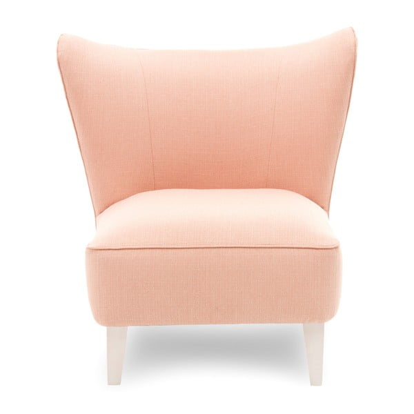 Svetloružové kreslo so svetlými nohami Vivonita Sandy-image-1