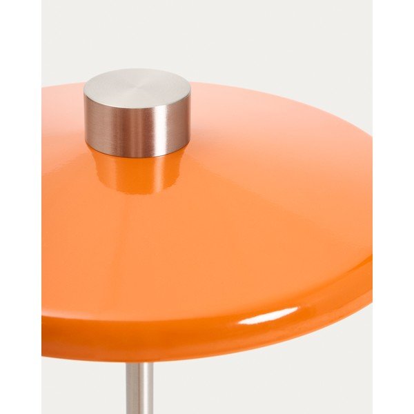 Oranžová stojacia lampa s kovovým tienidlom (výška  130 cm) Nuvira – Kave Home-image-3