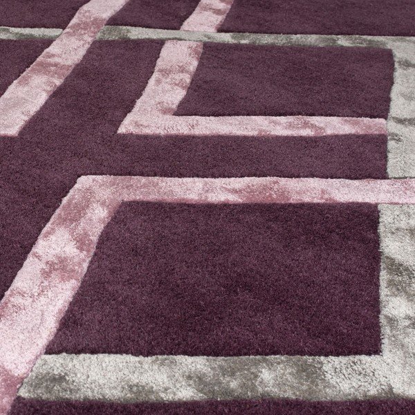 Fialový viskózový koberec Flair Rugs Trellis, 160 x 230 cm-image-2