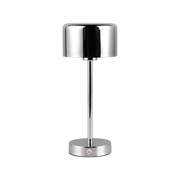 LED stmievateľná stolová lampa v lesklo striebornej farbe (výška 30 cm) Jeff – Trio