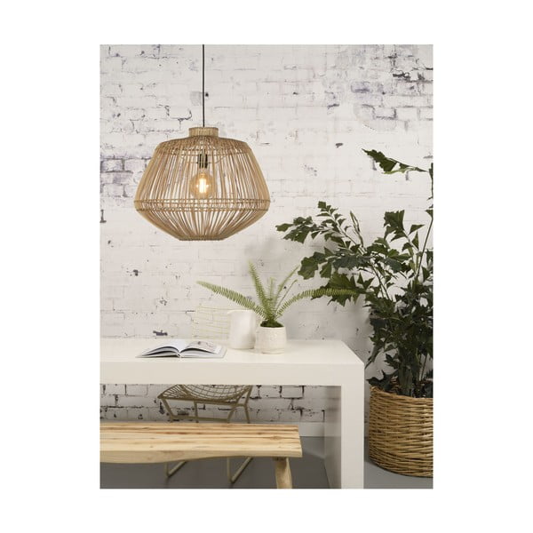 Hnedé závesné svietidlo z ratanu Good&Mojo Madagascar, ⌀ 60 cm-image-3