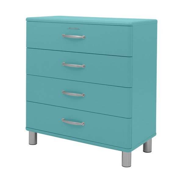 Tyrkysovomodrá vysoká komoda 86x92 cm Malibu - Tenzo-image-1