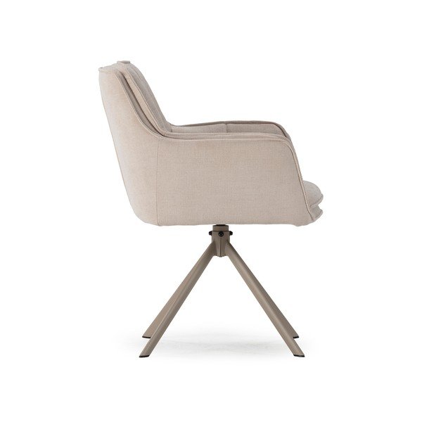 Béžové čalúnené jedálenské kreslá v súprave 2 ks Keiko – Marckeric-image-3