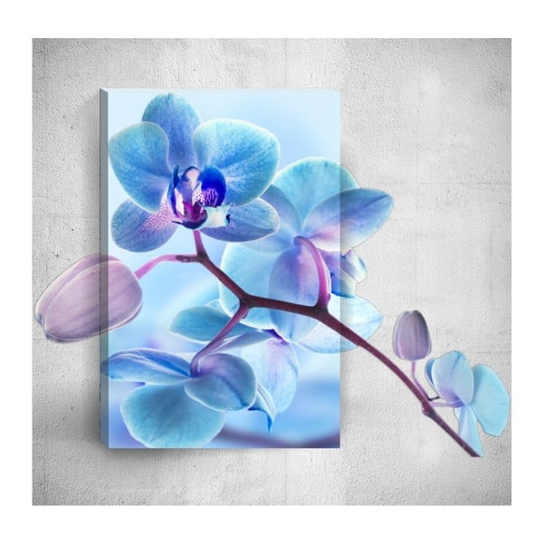 Nástenný 3D obraz Mosticx Blue Flower, 40 × 60 cm