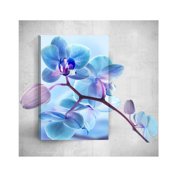 Nástenný 3D obraz Mosticx Blue Flower, 40 × 60 cm
