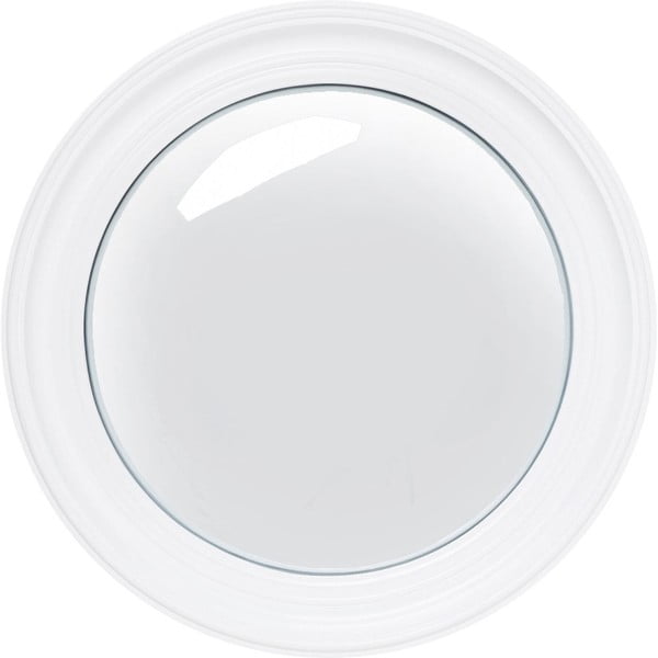 Biele nástenné zrkadlo Kare Design Convex, Ø 51 cm
