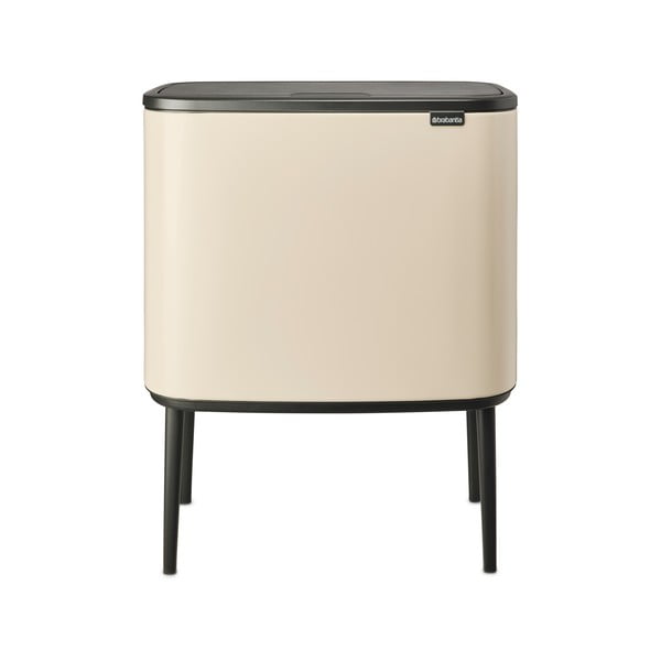 Béžový dotykový oceľový odpadkový kôš na triedený odpad 33 l Bo Touch Bin – Brabantia-image-1