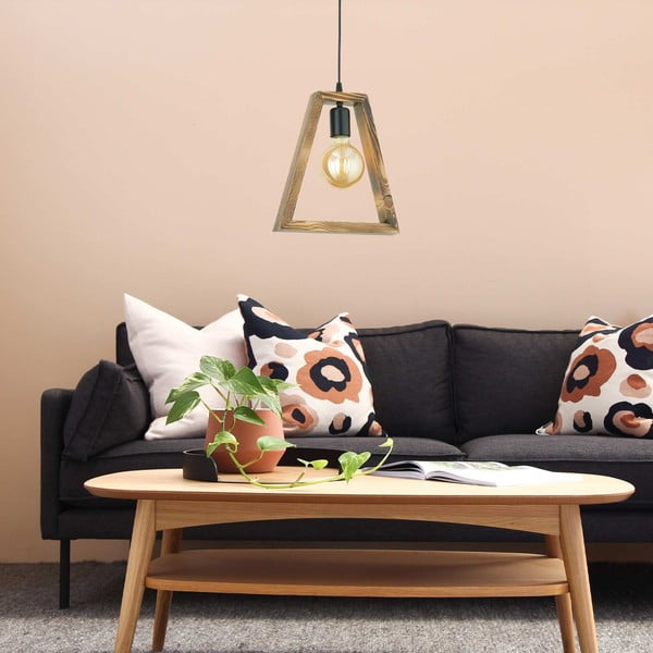 Závesné svietidlo z hrabového dreva Geometrik Triangle-image-1