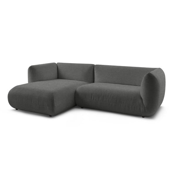 Sivá menčestrová rohová pohovka (ľavý roh) Lecomte – Bobochic Paris-image-4