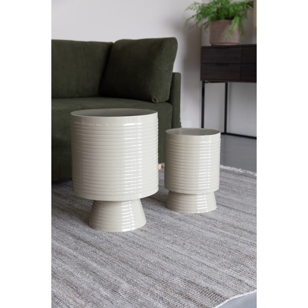 Kovový okrúhly odkladací stolík ø 35 cm Sven – White Label-image-1