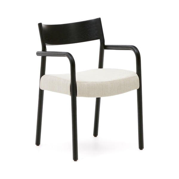 Čierna/béžová jedálenská stolička Falconera – Kave Home