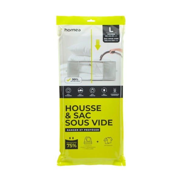 Vákuový plastový úložný box na oblečenie 60x45x25 cm – Homéa-image-1