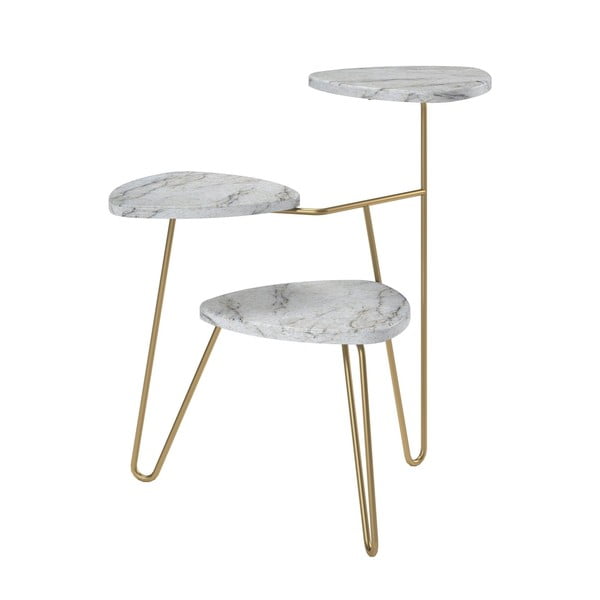 Stojan na kvetiny v bielo-zlatej farbe Novogratz Athena-image-2