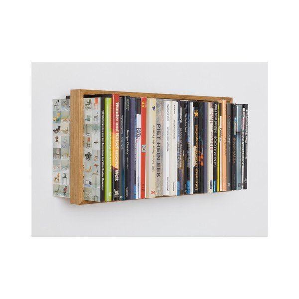 Polica na knihy z dubového dreva das kleine b b9, výška 34 cm-image-3