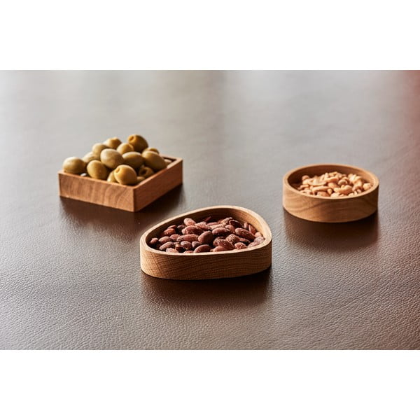 Dekoratívny drevený úložný box v prírodnej farbe 11x11x3 cm Square S – LIND DNA-image-2