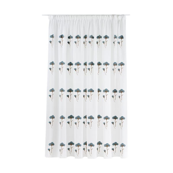 Bielo-modrá záclona 140x260 cm Elba – Mendola Fabrics