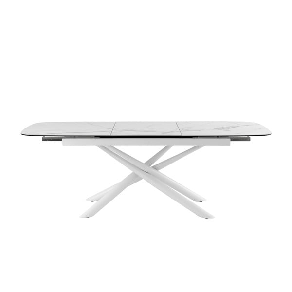 Bielosivý rozkladací jedálenský stôl sømcasa Ness, 160 x 95 cm-image-2