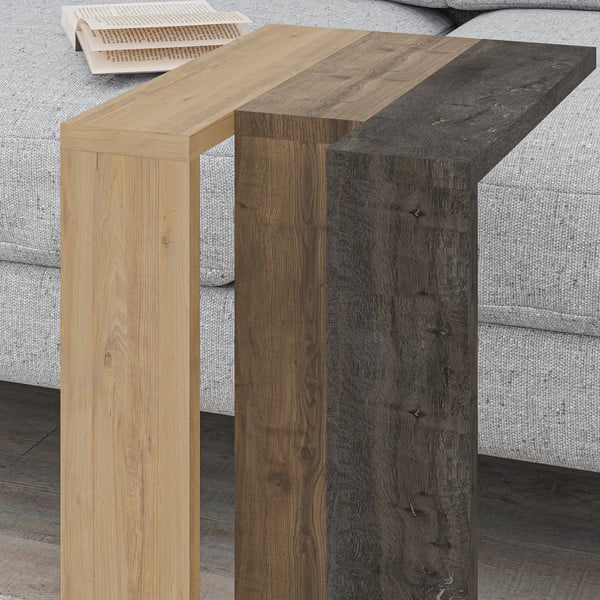 Odkladací stolík v dekore duba 40x30 cm Macha – Marckeric-image-1