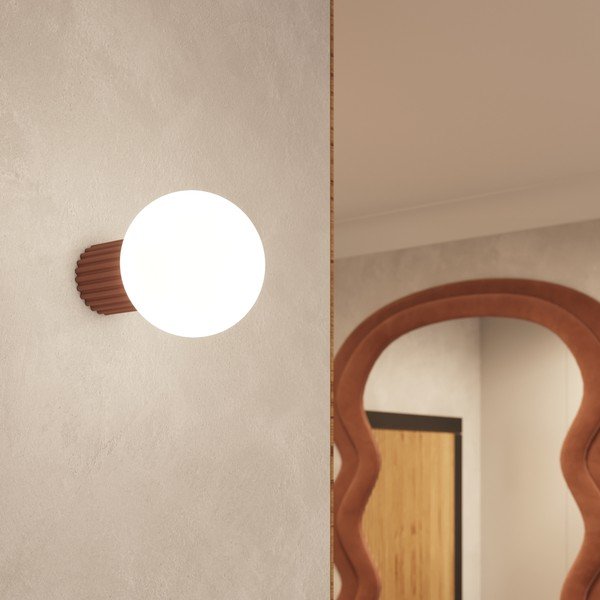 Svetlohnedé nástenné svietidlo ø 12 cm Orbital – Sollux-image-2