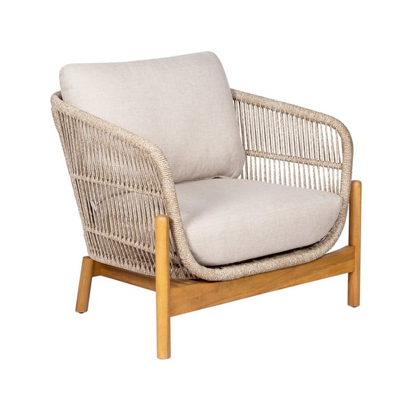 Záhradná lounge súprava z masívu akácie v krémovo-prírodnej farbe pre 4 Terracina – House Nordic-image-2