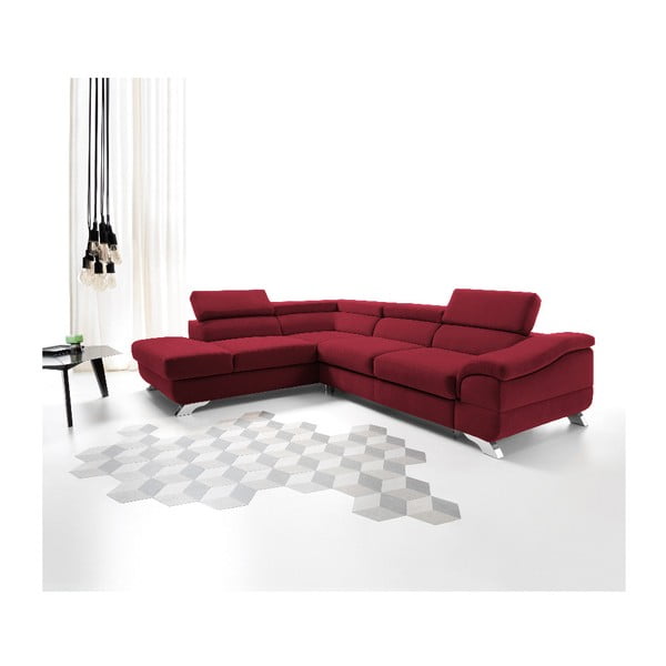 Červená rozkladacia rohová pohovka Windsor & Co Sofas Gamma, ľavý roh-image-3