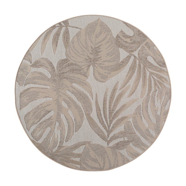 Béžový okrúhly vnútorný a vonkajší koberec ø 120 cm Desert 1302 – Ayyildiz Carpets