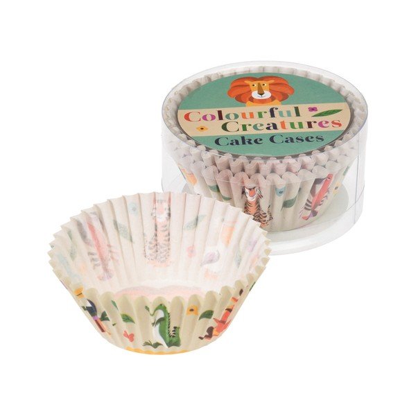 Sada 100 papierových pečúcich formičiek na Cupcake Rex London Colorful Creatures-image-1