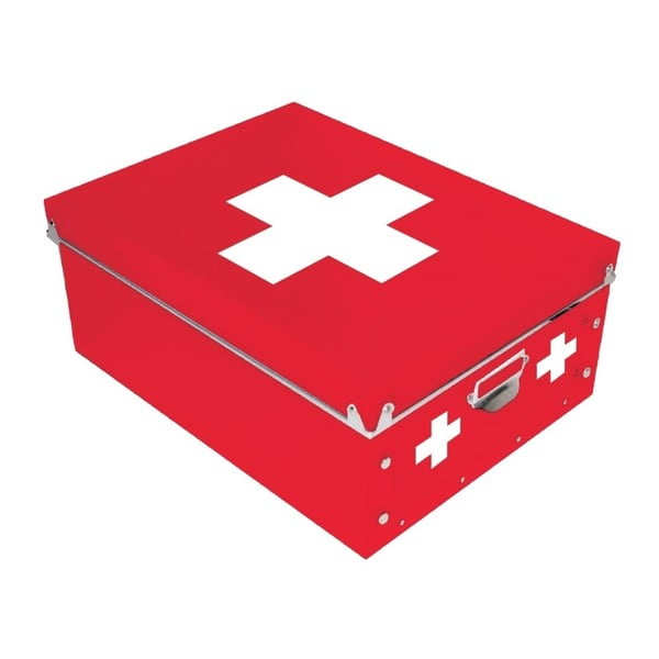 Červená krabica na lieky Incidence  Cross