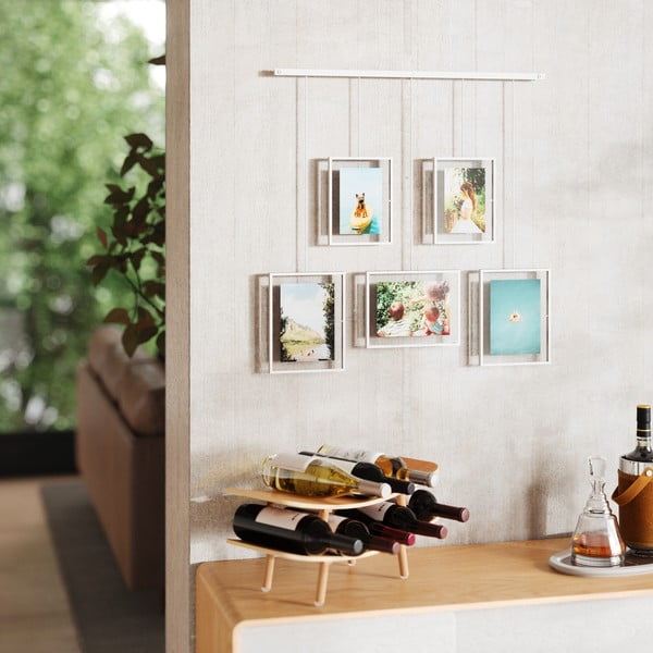 Biele kovové rámčeky na stenu v súprave 5 ks 66x69 cm Exhibit – Umbra-image-2