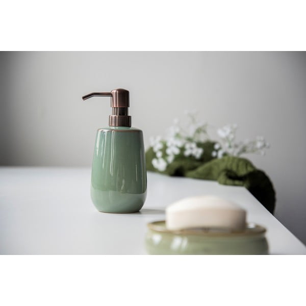 Zelený keramický dávkovač mydla Wenko Sirmione-image-2