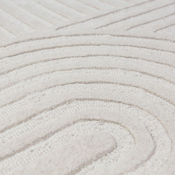 Slonovinový ručne tkaný vlnený behúň 60x230 cm Zen Garden – Flair Rugs-image-2