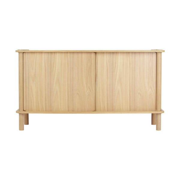 Komoda z dubového dreva s posuvnými dverami v prírodnej farbe 135x73,5x48 cm Italic – UMAGE