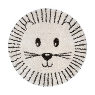 Detský bielo-čierny koberec Zala Living Design Lion Thal, ø 160 cm