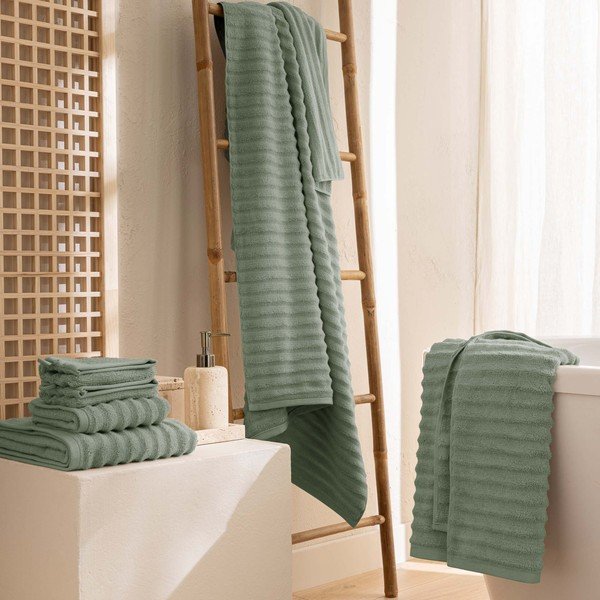Zelený froté bavlnený uterák 50x90 cm Maya – douceur d'intérieur-image-2