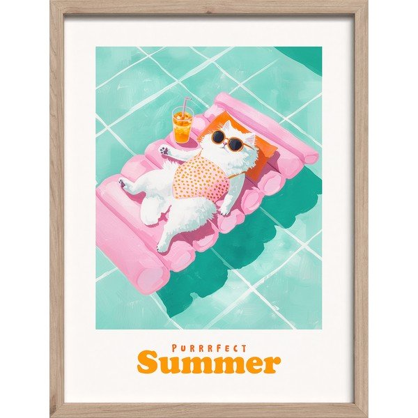 Tlačený obraz s rámom 30x40 cm Purrrfect – Styler