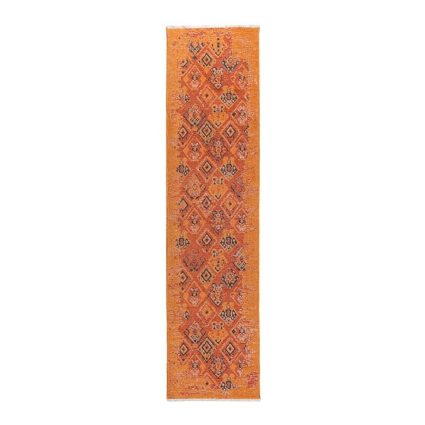 Hnedo-oranžový obojstranný behúň Homemania Halimod Maya, 77 × 300 cm