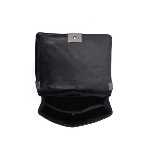 Čierna kožená kabelka Anna Luchini Masika-image-4